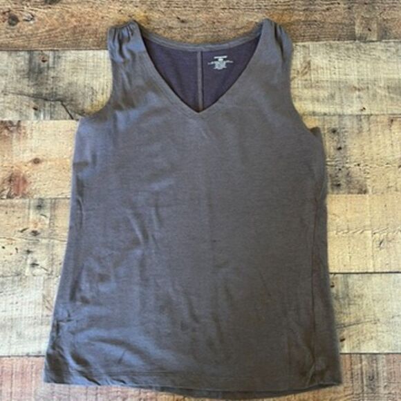 Patagonia Brown Tank Top V-Neck Organic Cotton Medium Outdoors Active - Picture 4 of 5